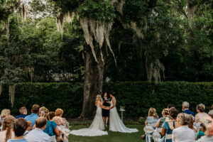 unity ceremony with wedding couple